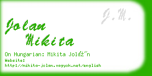 jolan mikita business card